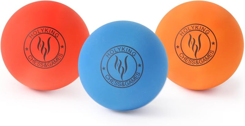 HOLYKING High Bounce Rubber Racquetballs Bouncy Tennis Balls 3 Packs - Image 1